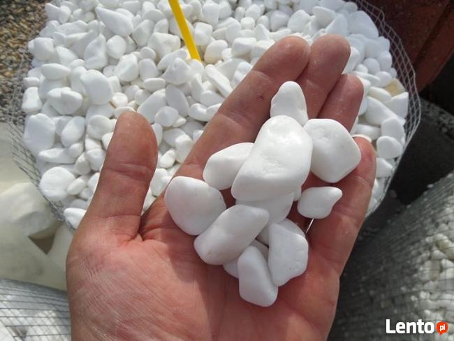 Kamień Otoczak Thassos Do Ogrodu worek 25 kg