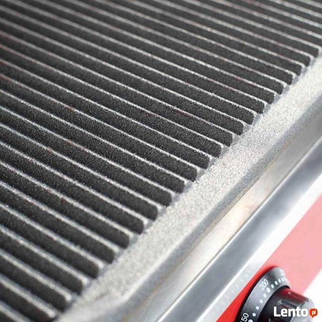 Grill kontaktowy podwójny żeliwne płyty ryflowane