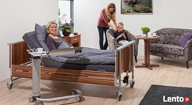 Łóżko rehabilitacyjne, koncentrator tlenu, materac p/odleżynom