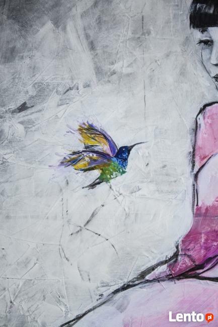 Akryl na płótnie "TU I TERAZ" 100x70cm obraz