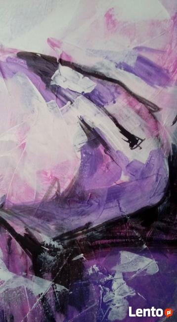 Akryl na płótnie "TU I TERAZ" 100x70cm obraz