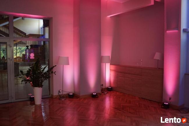 Dekoracja Światłem Czerwony biały dywan love ciężki dym