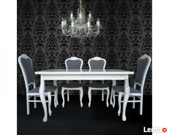 Zestaw mebli do jadalni. Stół Brillant i 4 krzesła Dama.