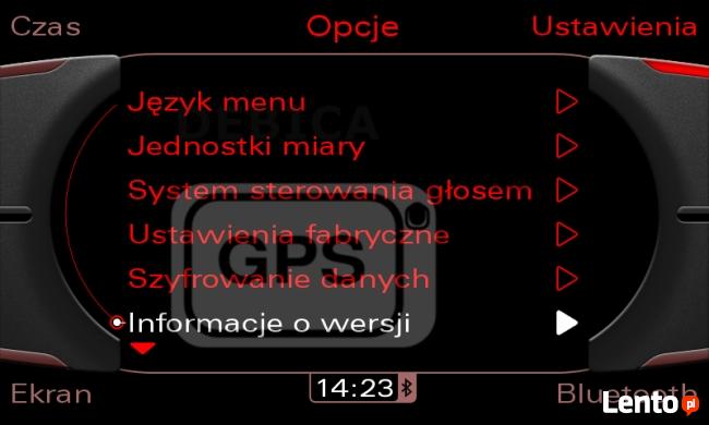 Audi MMI 3G Polskie Menu Lektor A4 A5 A6 A7 Q5 Q7 Mapa 2024