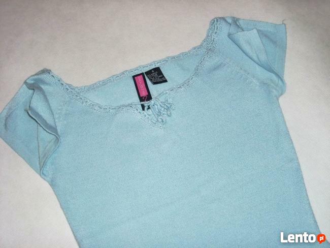Błękitna Bluzeczka Dzianina 34 XS