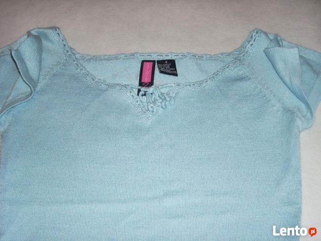 Błękitna Bluzeczka Dzianina 34 XS