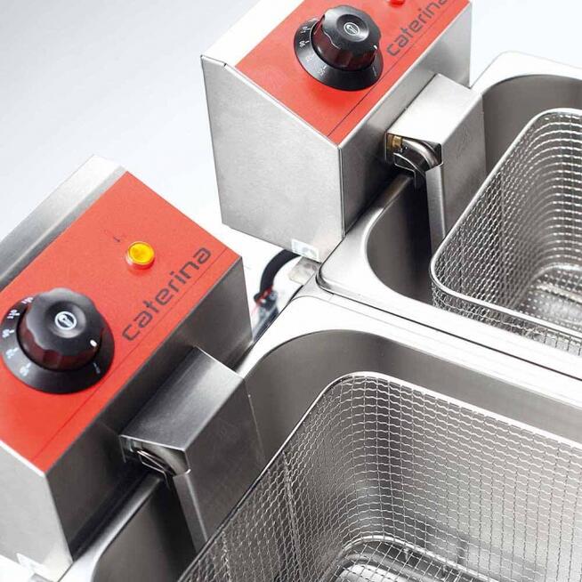 Podwójna frytownica smażalnica 2x8L Caterina