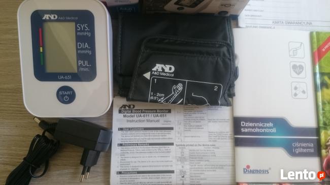 Ciśnieniomierz naramienny AND UA-651 z zasilaczem, automatyc