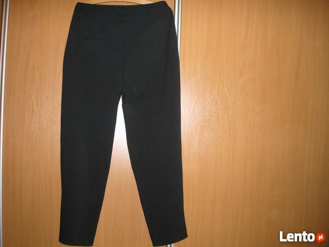 Wysoki stan spodnie z zamkami 40 nowe, bluzka 40-42 BSL