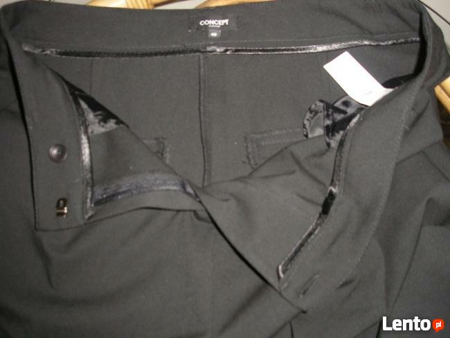 Wysoki stan spodnie z zamkami 40 nowe, bluzka 40-42 BSL