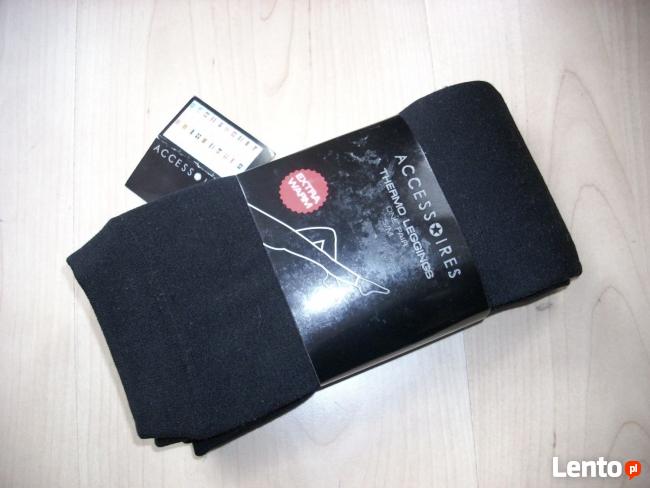 New Yorker Legginsy Czarne Ciepłe NOWE S/M