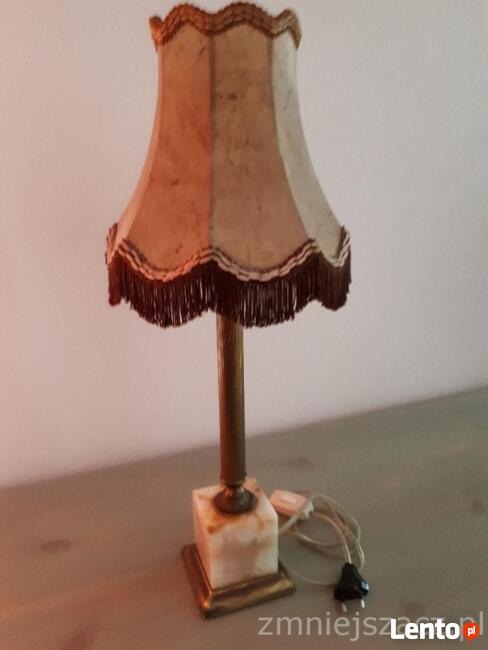 Sprzedam antyki: Lampa stołowa na szafkę, stół i biurową