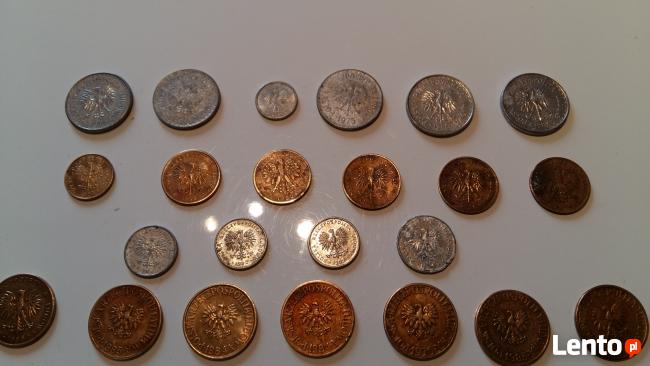 Zestaw monet polskich z lat 1960 - 1990.