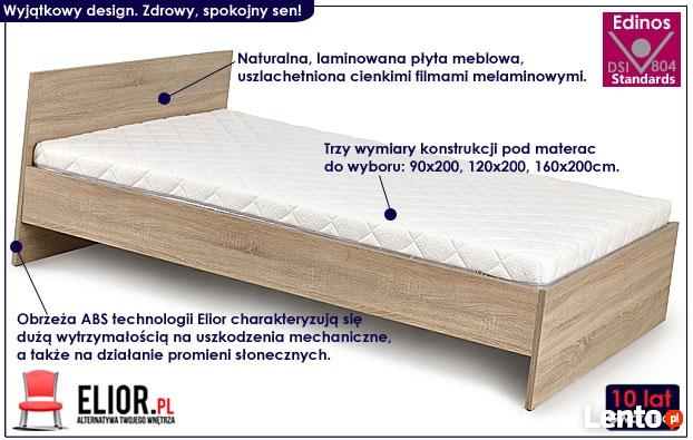 Kultowe Łóżko Lines 90x200 - 120x200 - 160x200 = Dąb Sonoma