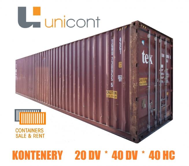 KONTENERY MORSKIE 20 DV - 40 DV - 40 HC