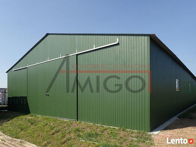 Garaż blaszany magazyn wiata 10x10 mocna konstrukcja hala
