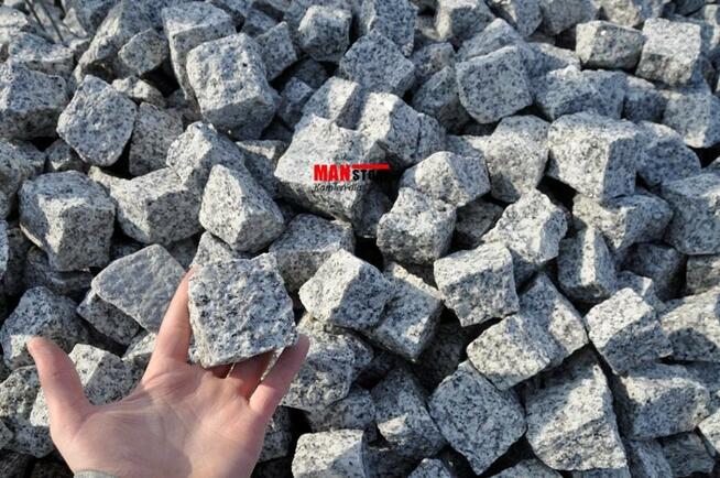 KOSTKA GRANITOWA SZARA, KAMIEŃ NATURALNY, KOSTKA BRUKOWA