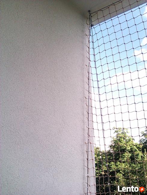 Montaż siatki:balkon, okno przed ptakami, wypadnięciu kotka.