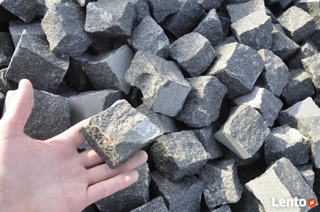 KOSTKA GRANITOWA CZARNA, KAMIEŃ NATURALNY, KOSTKA BRUKOWA