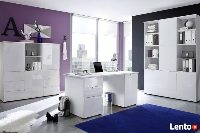 SELENE 14 BIAŁE BIURKO POŁYSK