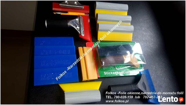 Narzedzia do montażu folii -Rakle, płytki, rekojesci -Folie