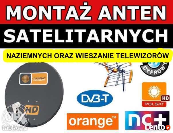 Telewizja naziemna HEVC anteny sateltarne - montaż - serwis.