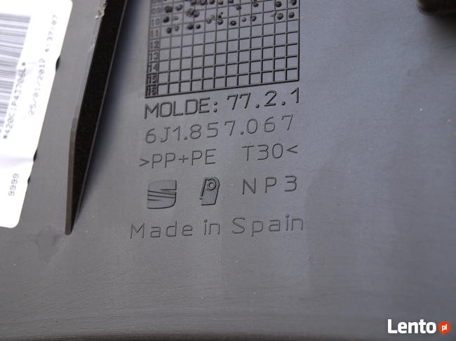 Seat ibiza konsola deska rozdzielcza 2008 - 2016r (europa)