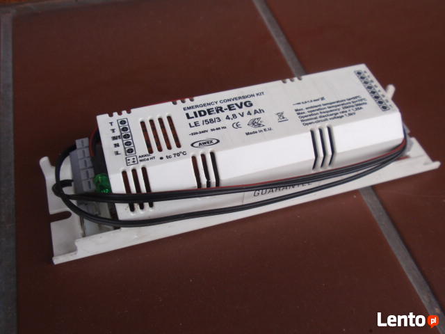 Moduł zasilania awaryjnego LIDER-EVG LE/58/3 4,8V, 4Ah AWEX