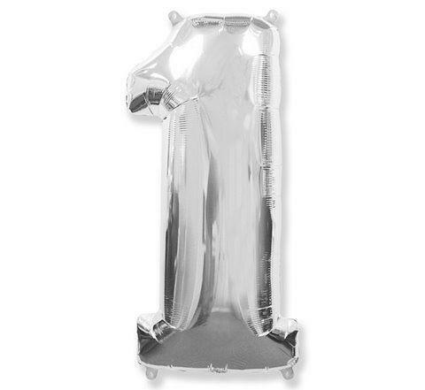 Balon foliowy-cyfra cyferka. W kształcie cyfry złote srebrne