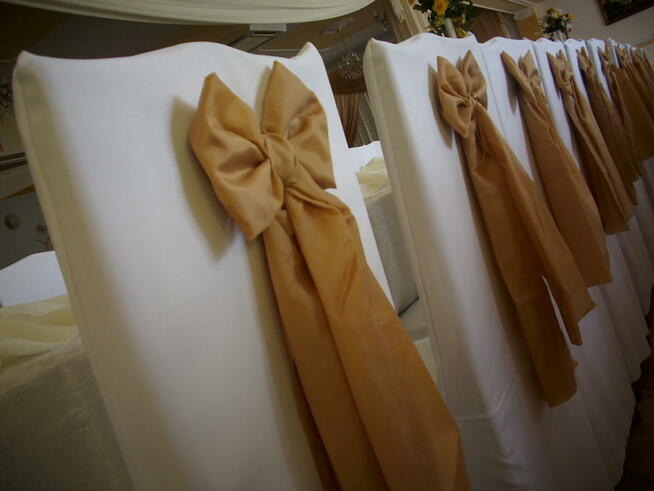 Pokrowce na krzesła ISO lub wysokie BIAŁE - wypożyczenie