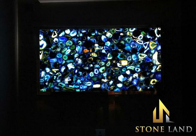 Panel dekoracyjny z kamieni agatów, różne kolory