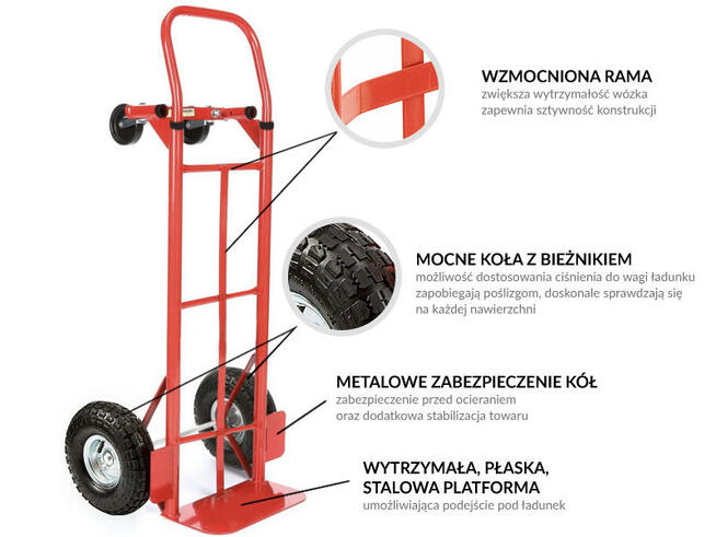 Wózek transportowy składany poziomy obciążenie 150kg NOWY