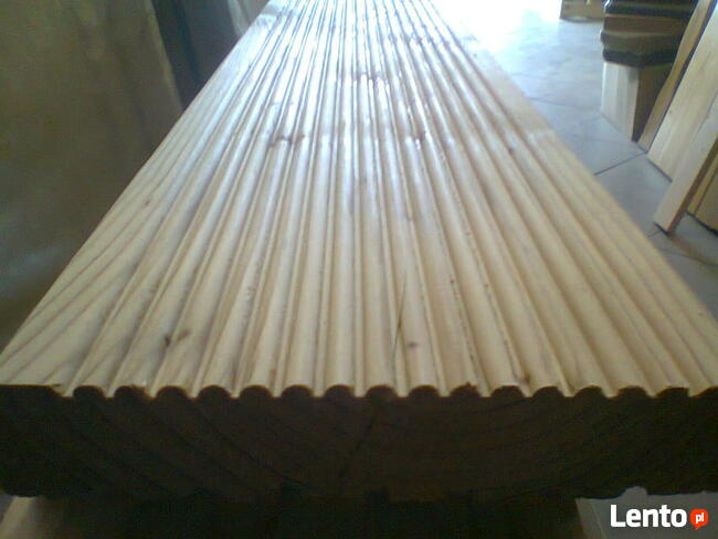 Deska tarasowa ryflowana - Modrzew