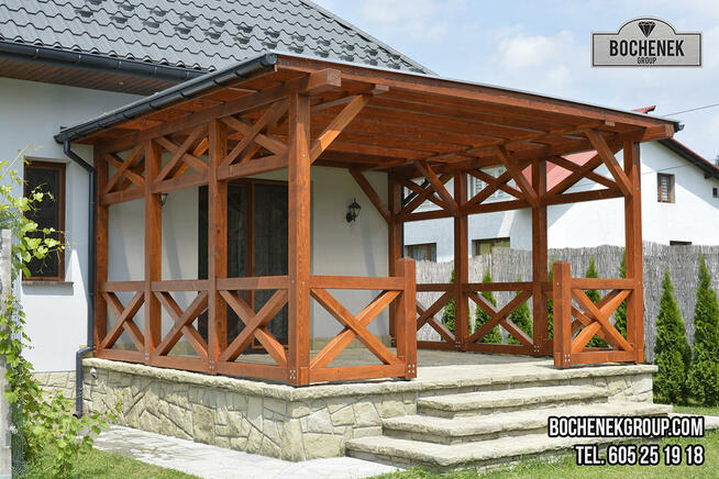 Pergola z drewna GEPARD. BochenekGROUP Budownictwo drewniane