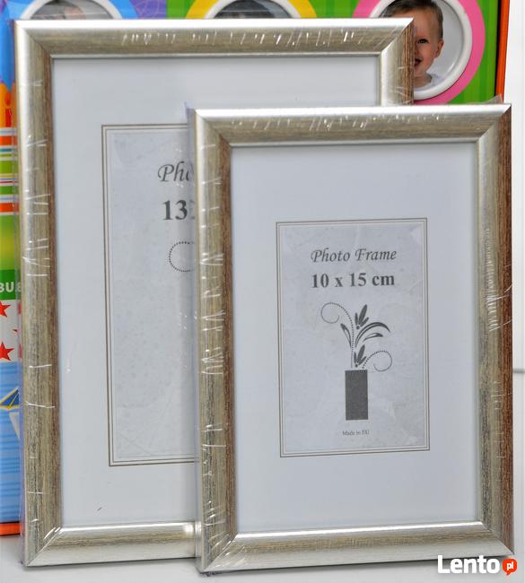 Ramki 10x15 oraz 15x21 kolor srebro, dodatkowo zdjęcia
