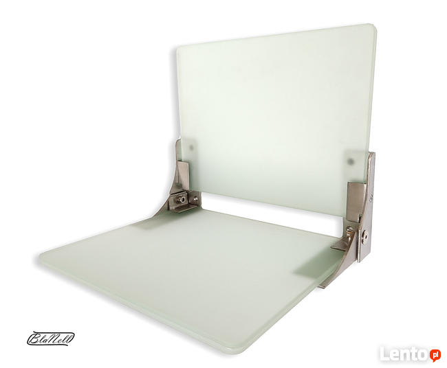 Krzesło ścienne szklane, wiszące, krzesło na ścianę - satyna