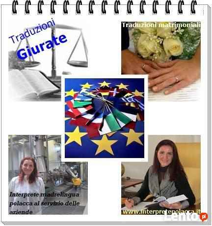 Tłumaczenia włoski polski - północne Włochy - faktura UE