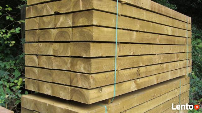 podklady sosnowe NIE KOLEJOWE ogrodowe 100x200x2400 IMPREGNO