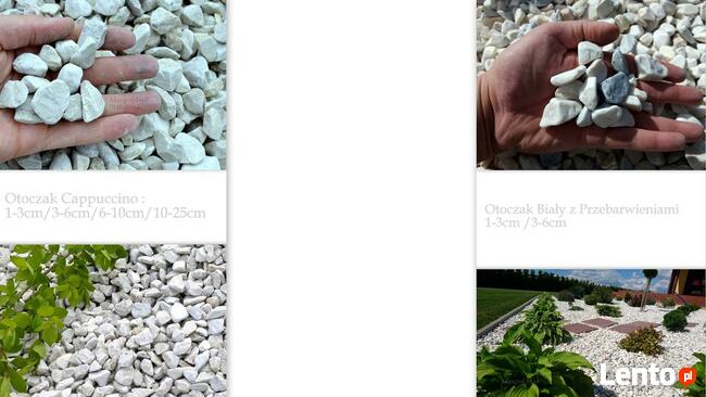 Otoczak granitowy łaciaty nakrapiany dalmatyńczyk do ogrodu