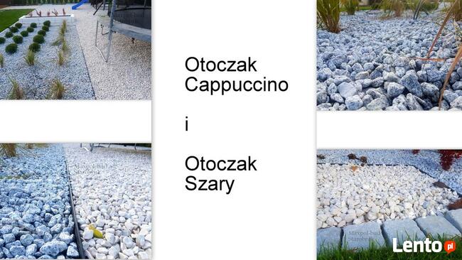 Otoczak granitowy łaciaty nakrapiany dalmatyńczyk do ogrodu