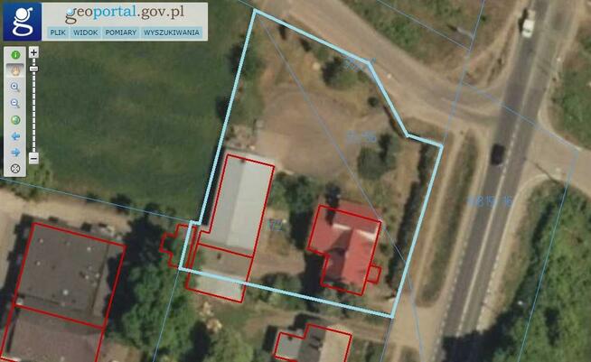 Budynek usługowy trasa DK61 duża działka handel przemysł