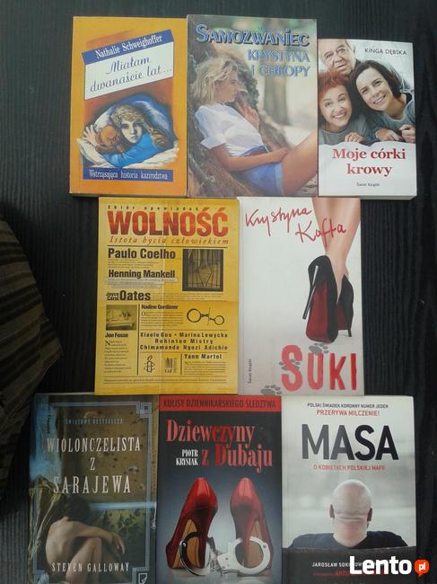 Książki sensacyjne, kilka sztuk, po 15 zł.