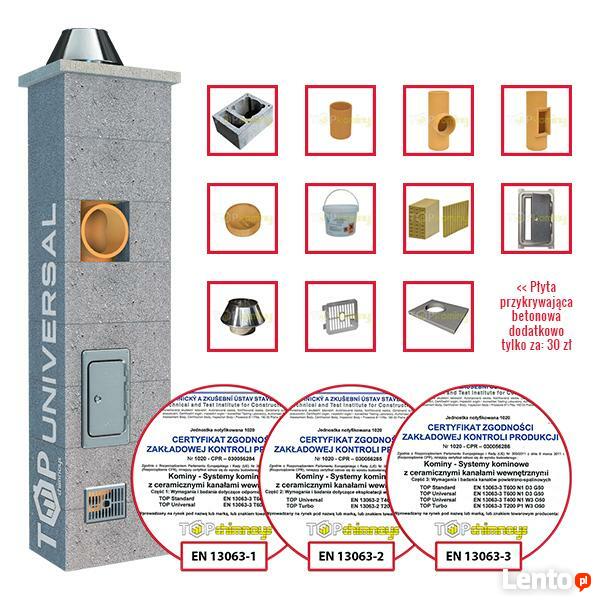 Komin Systemowy TOP CHIMNEYS Uniwersal Fi 200+W 6m Tr GRATIS