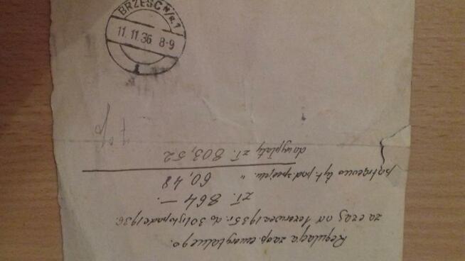 odcinek czeku z 1936 r.Izba Skarbowa Grodzka w Warszawie