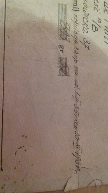 odcinek czeku z 1936 r.Izba Skarbowa Grodzka w Warszawie