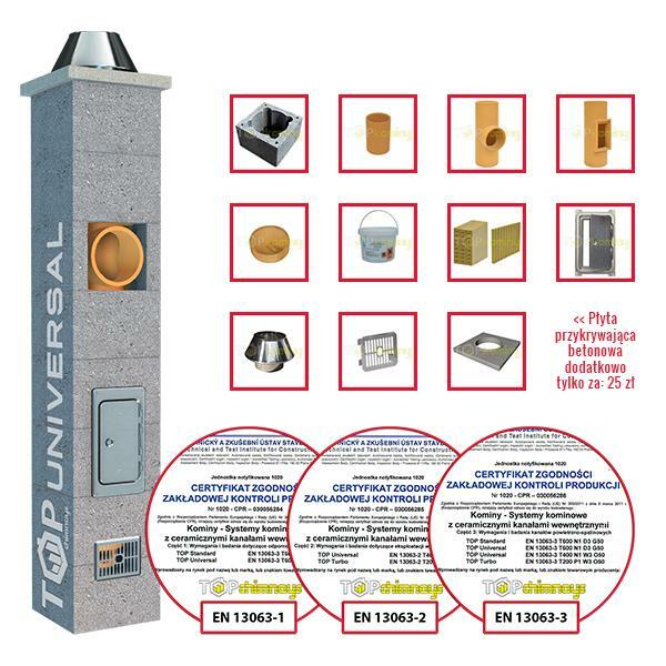 Komin Systemowy TOP CHIMNEYS Uniwersal Fi 200 9m Tr GRATIS!