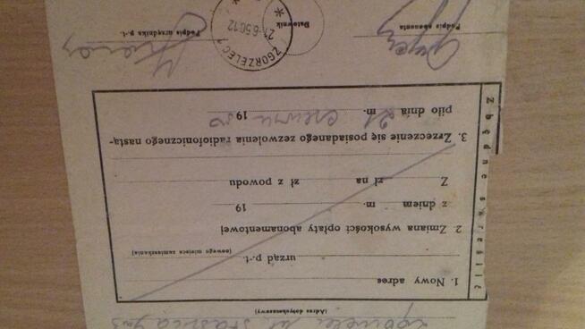 odcinki opłaty Radiofonicznej z 1950 r.