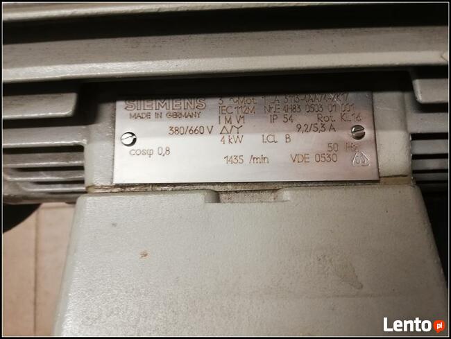 Silnik Siemens 3~ , 1LA 3113-4AA74-ZK17 ; IEC 112M ; 4KW