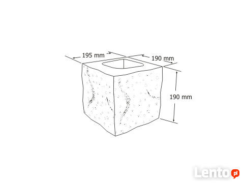 Pustak betonowy elewacyjny mur ściana ogrodzenie