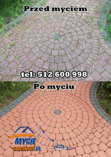 Mycie: dachów elewacji kostki brukowej. Zapraszam 512 600998
